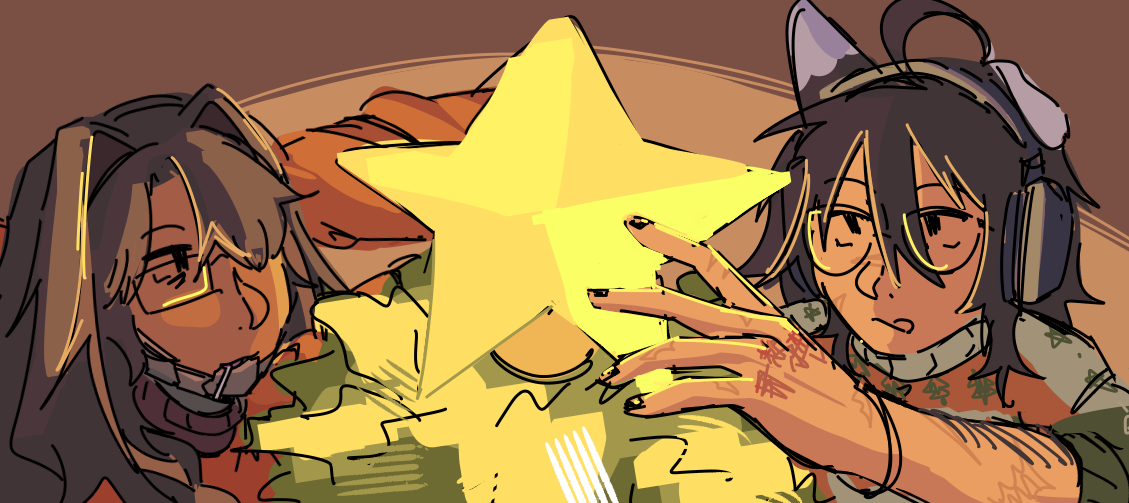 Ethan places a star on a Christmas tree, while Pina watches him.