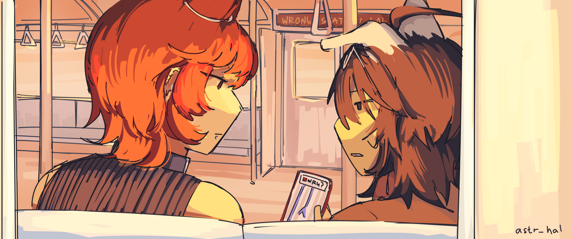 Fiore and Ethan on the wrong train.