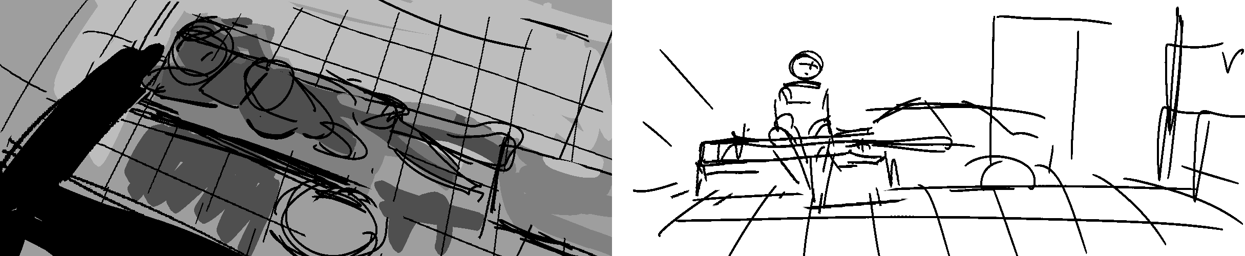 two thumbnails of fiore in a laundromat