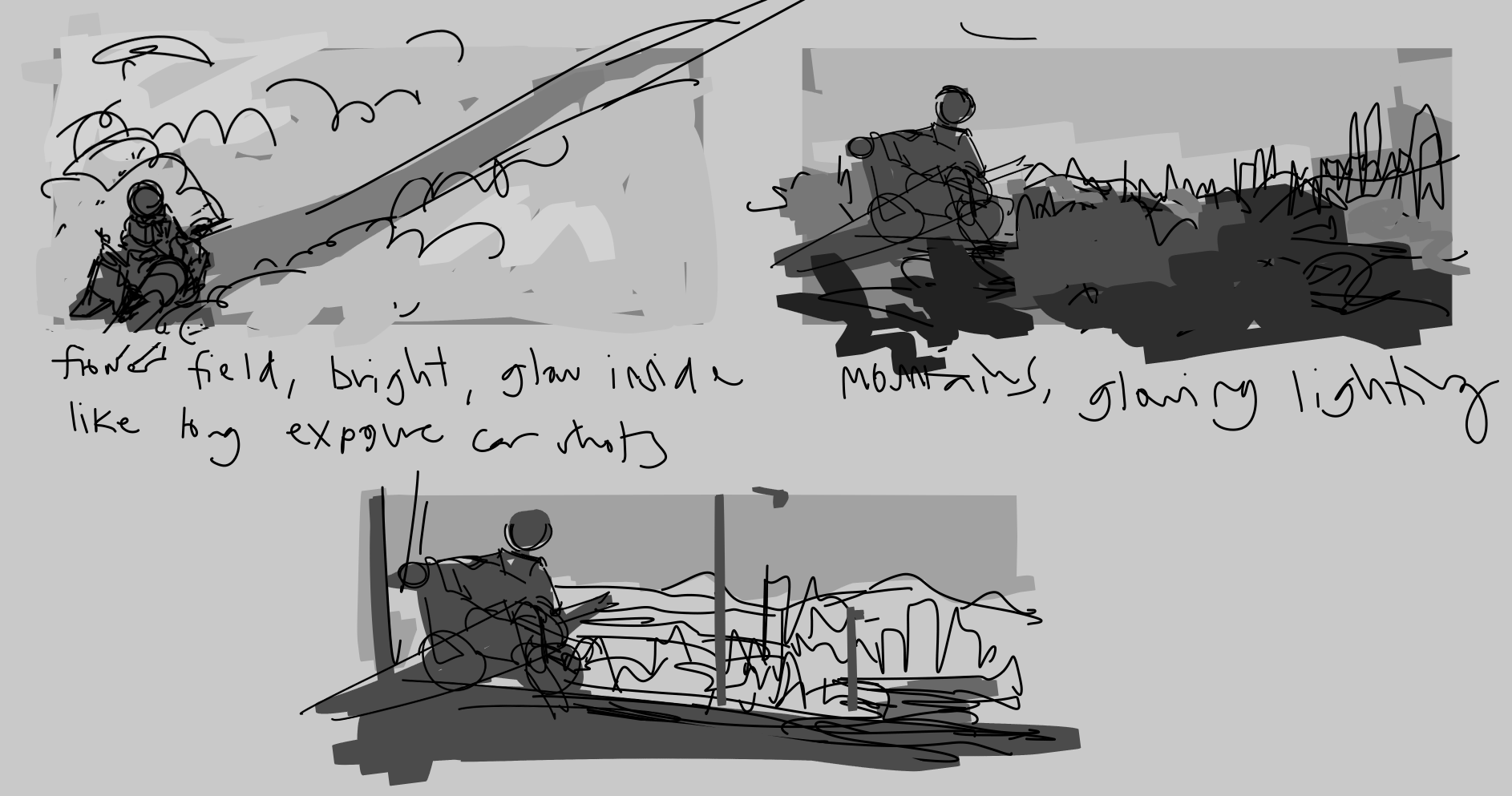 different shots of fiore on her bike