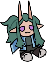 Fumo-style drawing of a dragon kemonomimi.